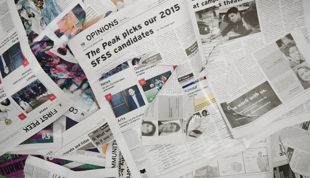 Copies of the issue in question were found taken apart on the floor of the Computing Science Student Society lounge. - Brandon Hillier